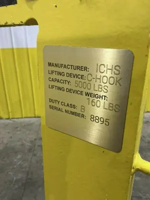 5,000 LBS X 24" ICHS COIL LIFT C HOOK. STOCK # 0537326