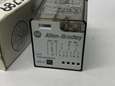 USED ALLEN-BRADLEY SER. D DIRECT PLUG-IN RELAY 10A 3 C/O 24VDC