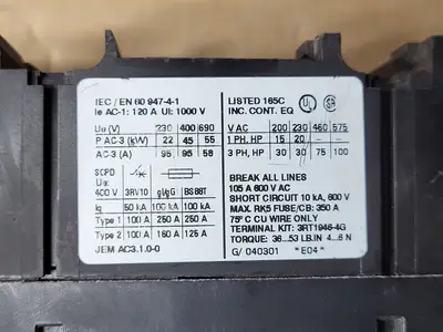 USED SIEMENS 3RT1046-1A