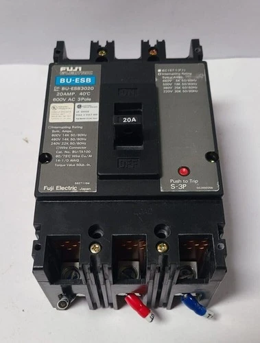 Fuji BU-ESB 3020 Circuit Breaker 20 Amp 600 VAC 3 Pole BU-ESB3020