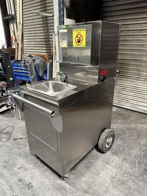 Mobile Sink Cart Self Contained Hand Wash Station Mobile Sink w/Pump and Reserve