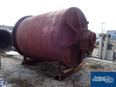 USED Epworth 8’ x 10’ Epworth Ball Mill, C/S, Jacketed, 200 HP