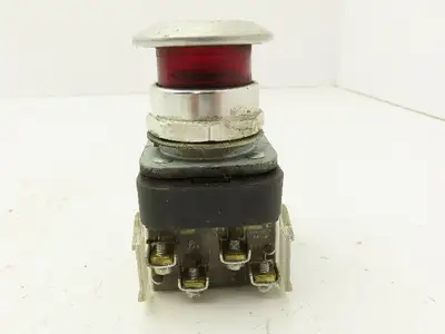Allen Bradley 800T-FXQH2R Red Illuminated Push/Pull Button 30mm