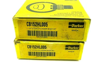 NEW LOT OF 2 PARKER CB152HL005 1 1/2 " VITON CYLINDER BODY KIT