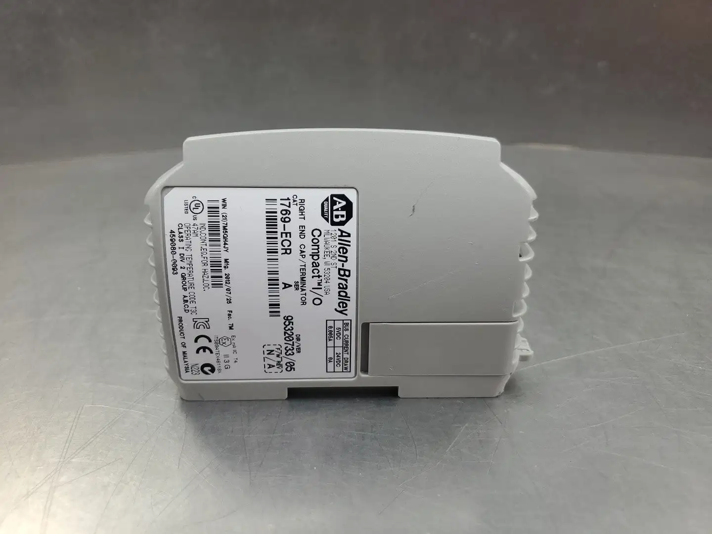 Used Allen-Bradley 1769-ECR Ser.A Right End Cap Terminator Module PLC Expansion Units South Carolina US | Palmetto Automation #1505642