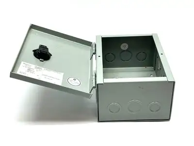 AHE8X6X4 | Hoffman  Wall-Mounted Hinged Cover Enclosure 8" x 6" x 4" - Used