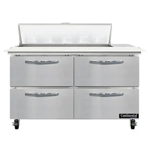 Continental SW48N10C-D 48" Sandwich/salad Prep Table W/ Refrigerated Base, 115v