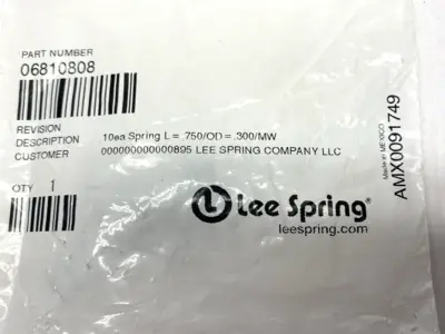 NEW LEE SPRING SPRING .75" LONG .300" OD/MW LOT OF 50