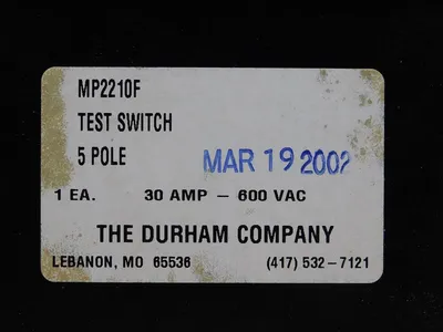 USED THE DURHAM COMPANY MP2210F
