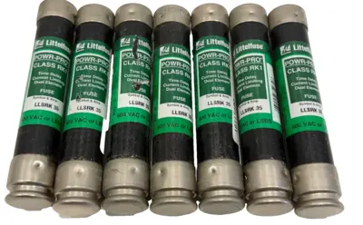 LOT OF 7 LITTELFUSE LLSRK 35 TIME DELAY FUSES CKASS RK1