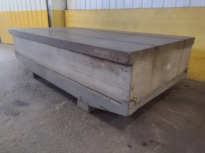 108" X 60" X 18 GREY GRANIT 2 LIP T-SLOTTED SURFACE PLATE: STOCK 17377