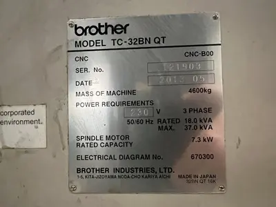 USED 2013 BROTHER TC-32BN QT
