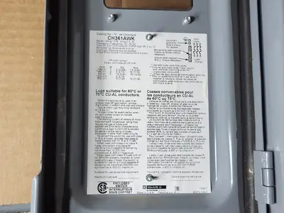 USED SQUARE D CHU361AWK