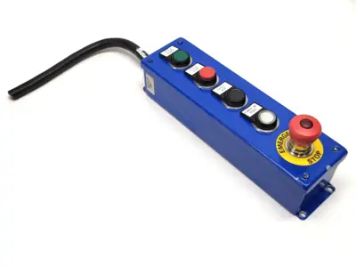 Control Box w/ Push Pull E-Stop 4 Buttons - Used