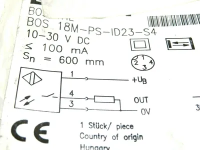 NEW BALLUFF BOS 18M-PS-ID23-S4 PROXIMITY SWITCH BOS18MPSID23S4