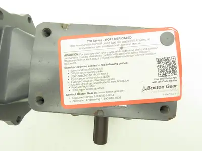 Boston Gear F721-80-B5-J Worm Gearbox 80:1 Reducer .38Hp 22rpm RH 56C Face