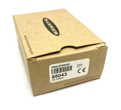 K30ALBTGRHQP, 95043 | Banner K30ALBTGRHQP 2-Color Touch Sensor Green/Red; Latching Output 95043 - New – Open box