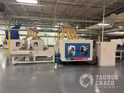 Used 2019 E-CHAIN ECT-48S ANGULAR DOUBLE END-TENONER LINE Woodworking Tenoners Ontario CA | Taurus Craco Machinery Inc #1314188