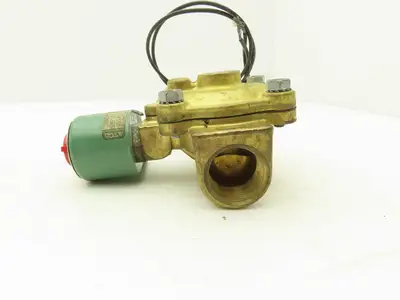 Asco 8210D4 Brass Solenoid Valve 2-Way NC 150 PSI 1" NPT Dry Air 120V 10.5 W