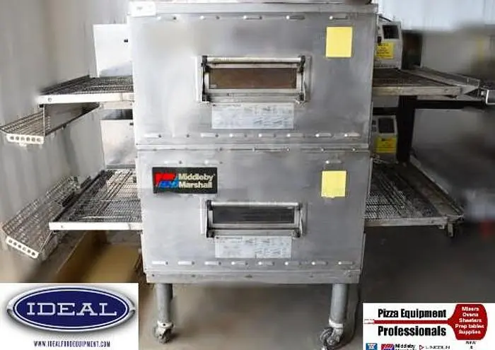 Middleby Marshall double stacked conveyor gas pizza ovens