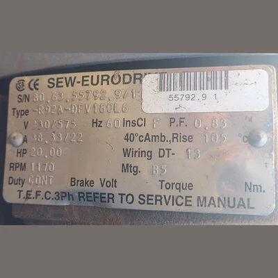20HP SEW-Eurodrive Gearmotor