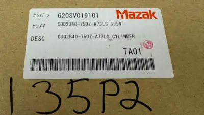 NEW SMC CDQ2B40-75DZ-A73LS COMPACT CYLINDER MAZAK G20SV019101