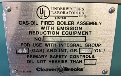 USED 2002 CLEAVER BROOKS CBI200-350-015