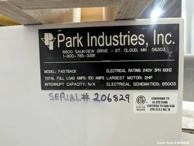 Used Park Industries Fastback Flat Edge Polisher | Single Pass Stone Edge Finisher