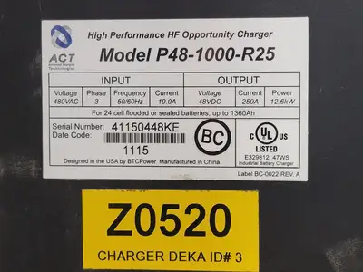 USED ADVANCE CHARGING TECHNOLOGIES P48-1000-R25