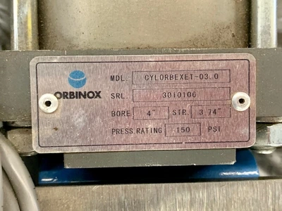 3" 150# Orbinox ET Knife Gate Valve Air Operated , New Storeroom Spare