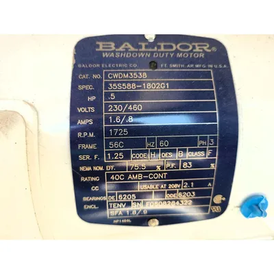 Used 1/2HP Motorized Sanitary Conveyor Belt Washing System - 54"W
