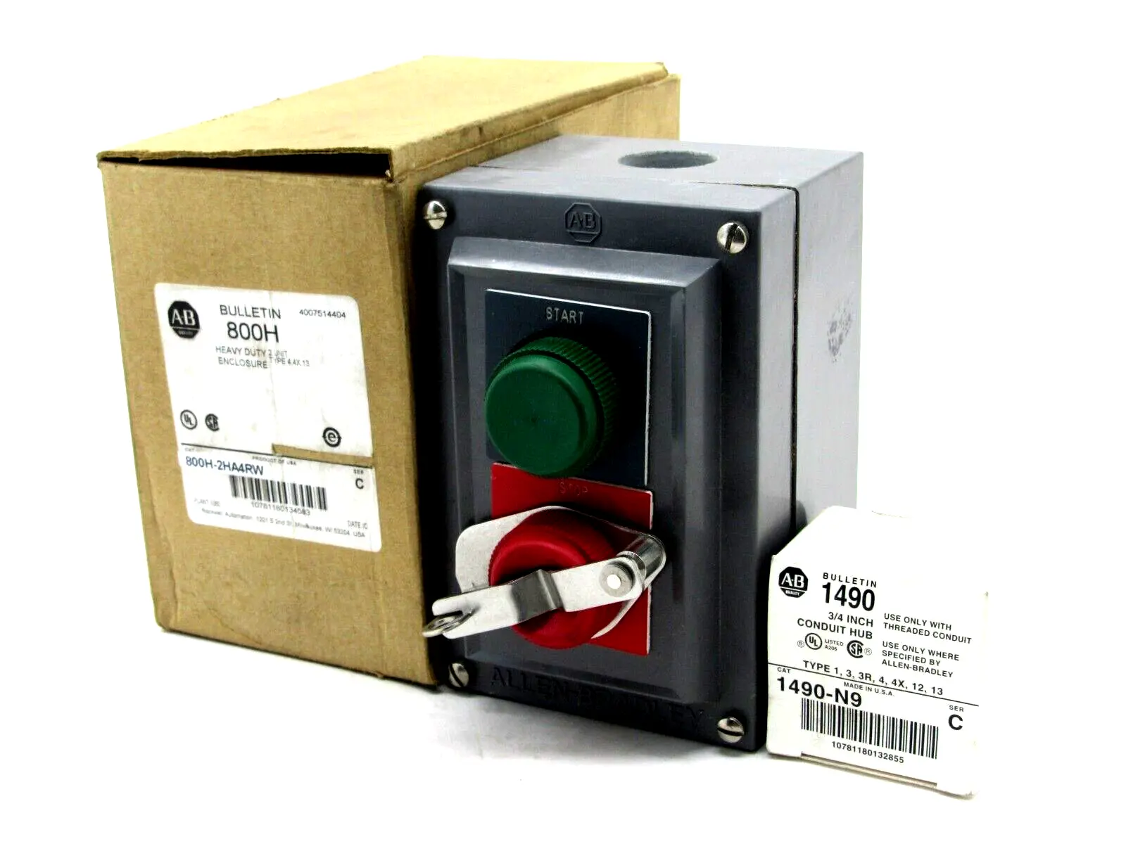NEW ALLEN BRADLEY 800H-2HA4RW ENCLOSURE SERIES C 800H2HA4RW