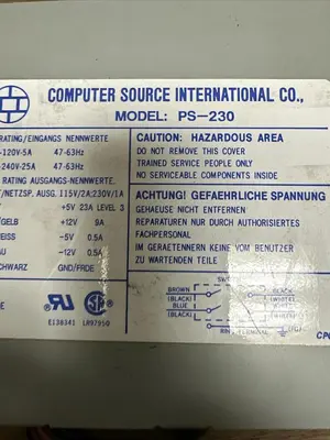 Used COMPUTER SOURCE INTERNATIONAL PS-230 AC/DC Power Supplies Ohio US | Surplus Asset Holdings #1246178