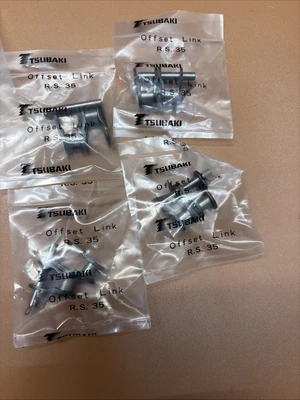 (10) NEW Tsubaki RS50  Connecting Links & (4) RS35 Offset Links Fast Shipping!