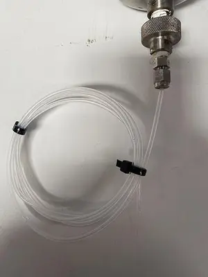 USED Swagelok FILTER HOUSING 5" L X 3" SANITARY FITTING W/ SWAGELOK VALVES