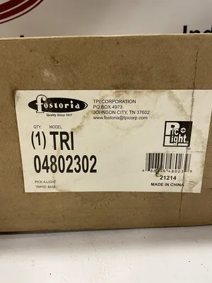 Fostoria TRI 04802302 Lighting Tripod -NIB