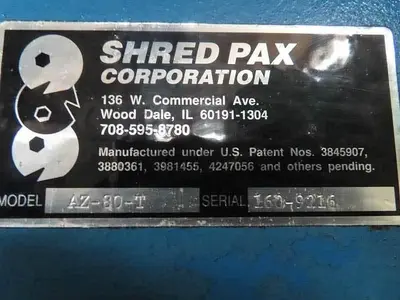 USED SHREDPAX AZ-80-T