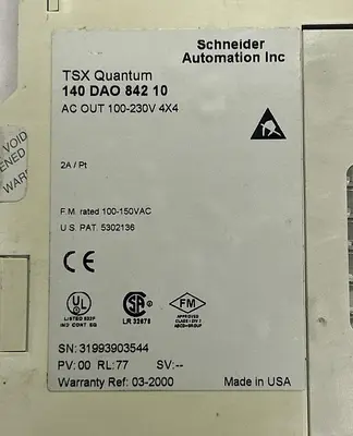 Used SCHNEIDER ELECTRIC 140-DAO-842-10 Input / Output Modules | Surplus Asset Holdings #1206118