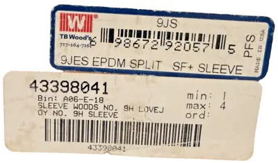 NEW TB WOODS 9JES EPDM SPLIT SF+ SURE FLEX COUPLING SLEEVE
