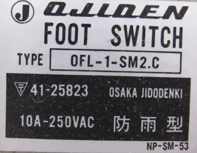 NEW OJIDEN 0FL-1-SM2.C FOOT SWITCH 0FL1SM2C