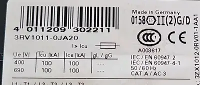USED Siemens Siemens Sirius 3RV1011-0JA20