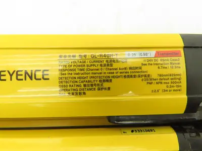 Keyence GL-R40H-R | GL-R40H-T 40 Beam Light Curtain Transmitter Receiver Set 24V