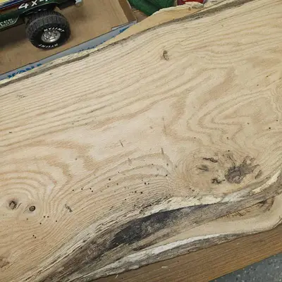 Live Edge Oak, 1 1/2" Thick, 10" Wide, 48" Long
