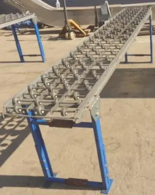 Conveyor, Skate Wheel, 18" x 10', Aluminum, 3" Spacing #S743246