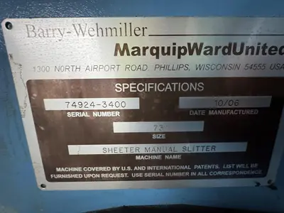 USED 2006 BW PAPERSYSTEMS / MARQUIP SHEETPRO