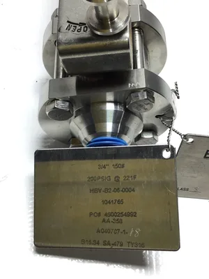 BNL HBV-B2-06-0004/A040707-1-13 Steel Ball Valve 3/4″