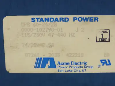 Acme CPS 60-24/28 Standard Power Supply Module 115/230V 24V