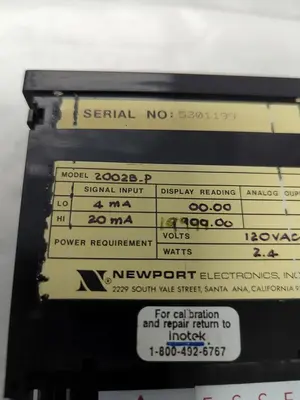 Used NEWPORT 2002B-P Meters - Misc | Surplus Asset Holdings #1206909