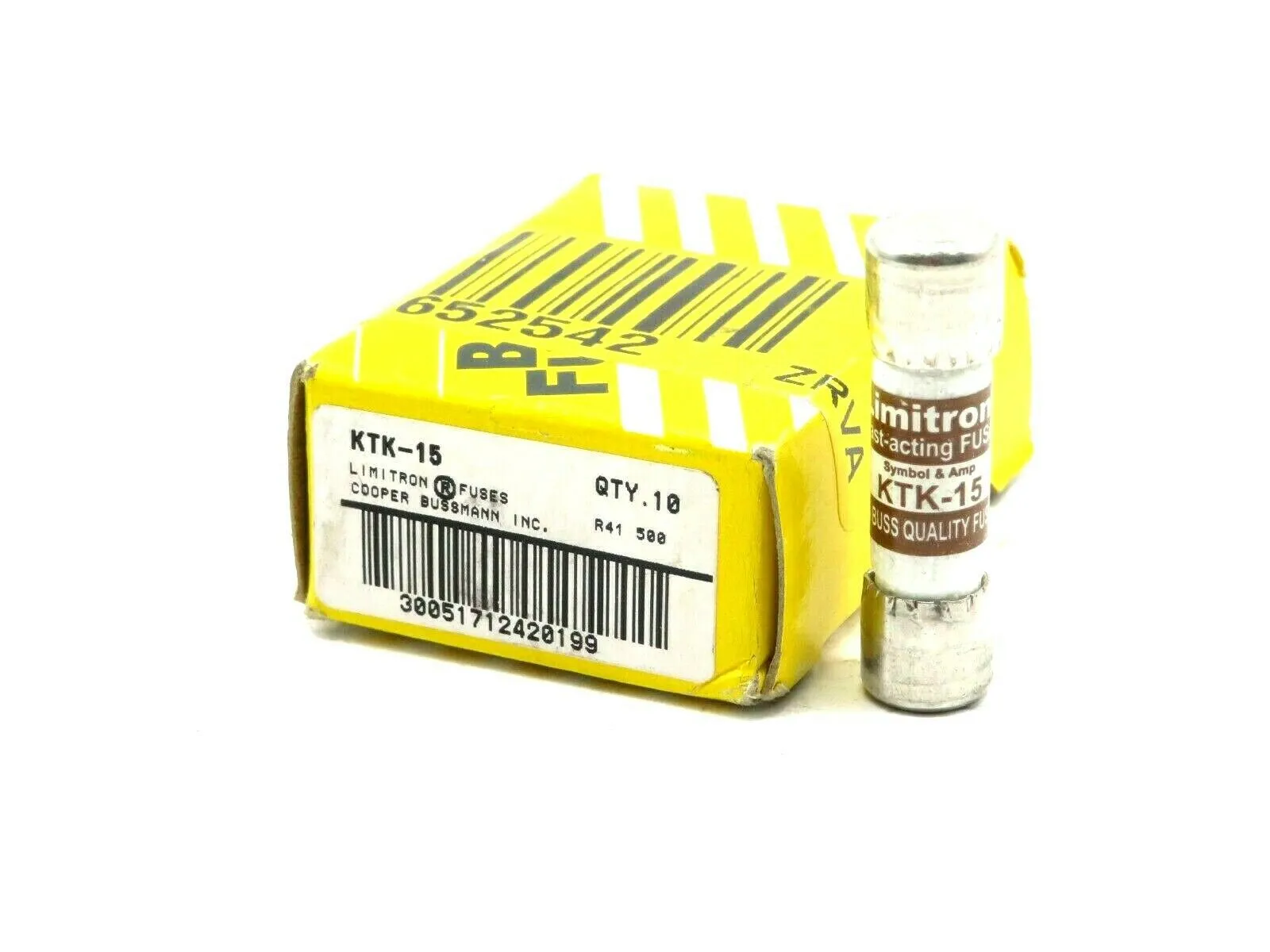 10 NEW BUSSMANN KTK-15 FUSES KTK15