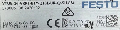 Festo VTUG-14-VRPT-B1Y-Q10L-UR-Q6SU-6M Other Valves & Manifolds | ESS Industrial Equipment Sales (11)